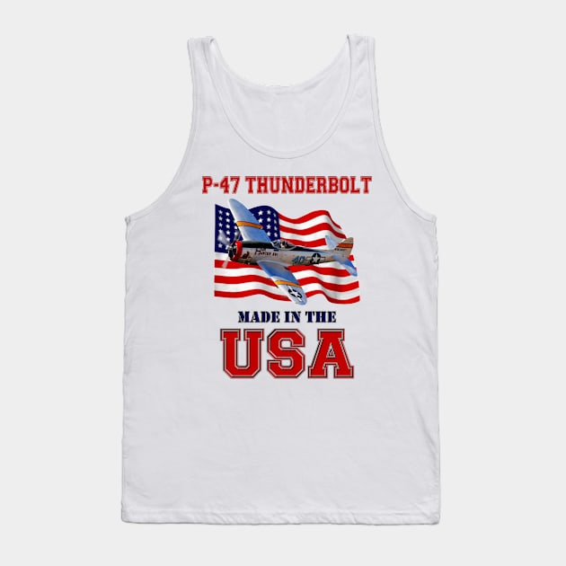 P-47 Thunderbolt Made in the USA Tank Top by MilMerchant